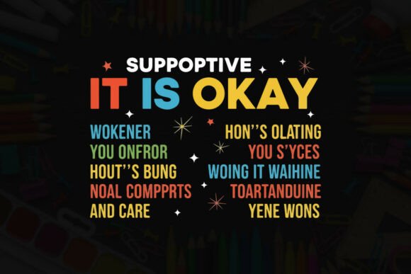 Abstract Supportive Mental Health Art Graphics