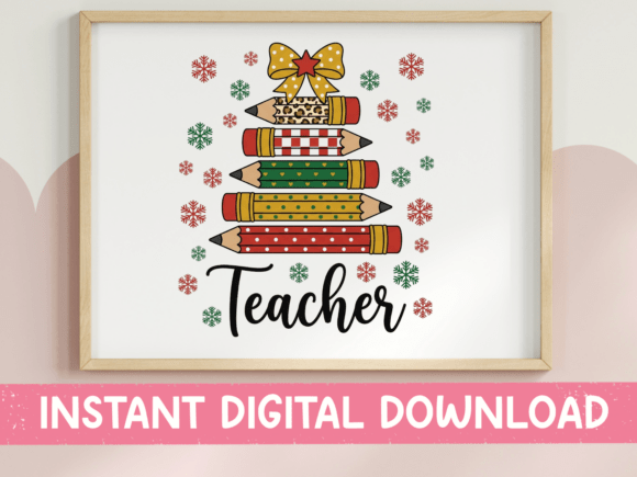 Christmas Student Pencil Snowflake Graphics