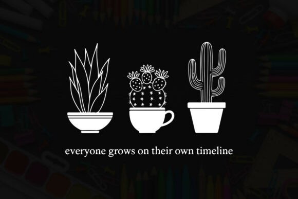 Everyone Grows on Their Own Timeline Graphics and T-Shirt Designs