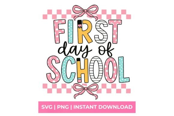 First Day of School Retro Pencil Bow SVG: A Versatile Graphic for T-Shirt Designs