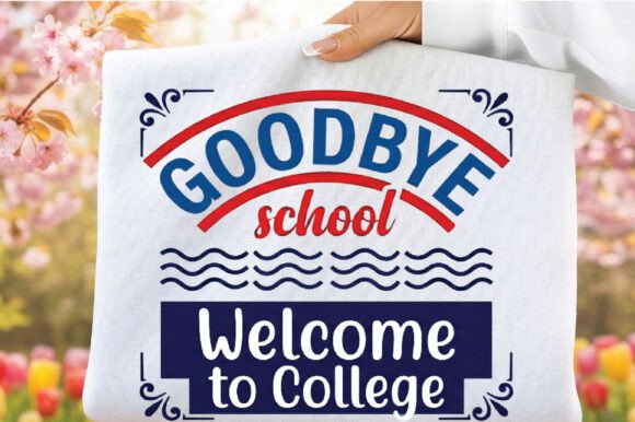 Goodbye School Welcome to College SVG PN: A Bold Graphic for Branding