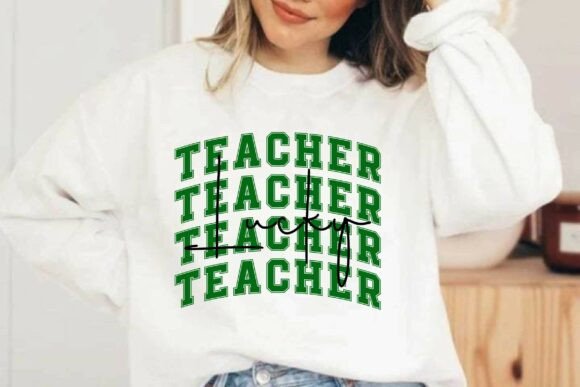 Lucky Teacher St. Patrick’s Day SVG PNG: A Versatile Graphic Design Asset for T-Shirt Designs and Content Publishing