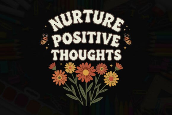 Nurture Positive Thoughts Bouquet Graphics