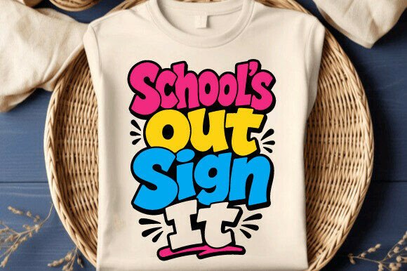 School’s Out Sign It SVG PNG Design: A Graphics Asset for T-Shirt Designs and Content Publishing