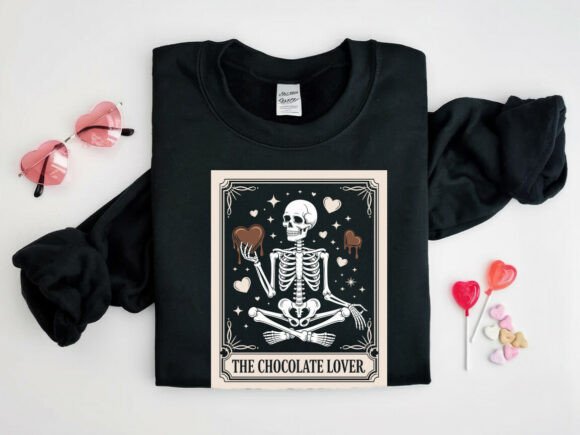 Skeleton Chocolate Lover Valentine PNG: A Bold Graphic for T-Shirt Designs