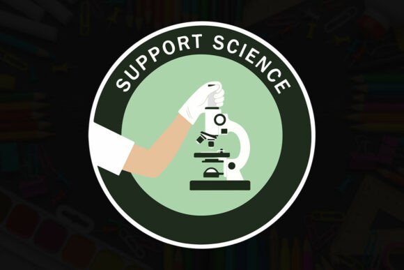 Support Science Glove Typography Design Graphics