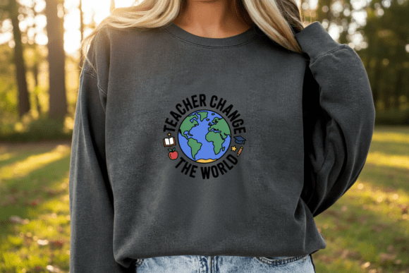 Teacher Change the World Earth SVG Graphics