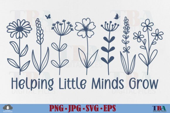 Teacher, Helping Little Minds Grow SVG