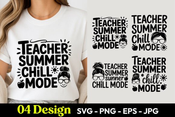 Teacher Summer Chill Mode SVG PNG: A Vibrant Design Asset for Creative Projects